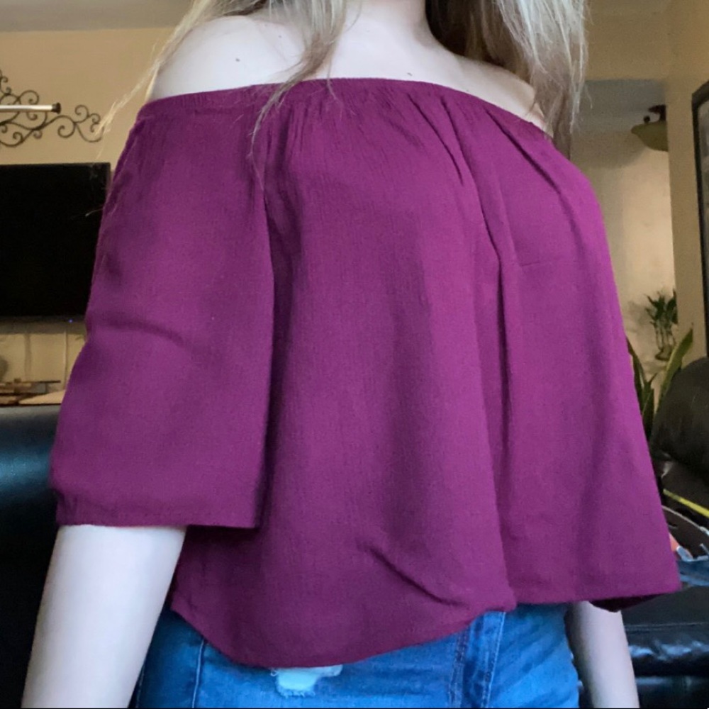 Cute Burgundy Top/Blouse